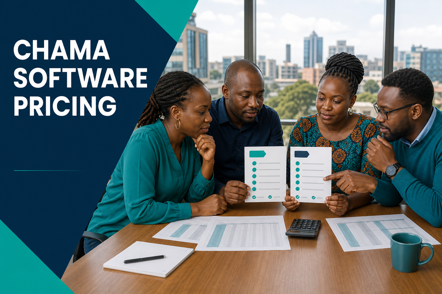 Kenyan chama officials comparing TAS software pricing and plan limits