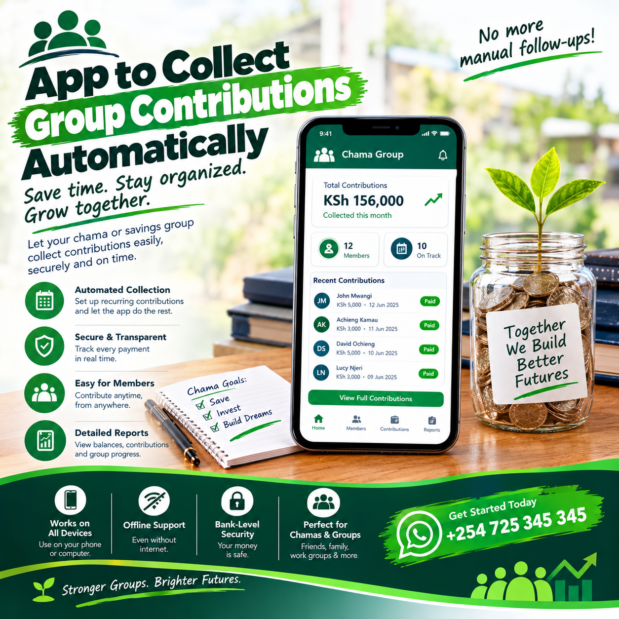 app to collect group contributions automatically
