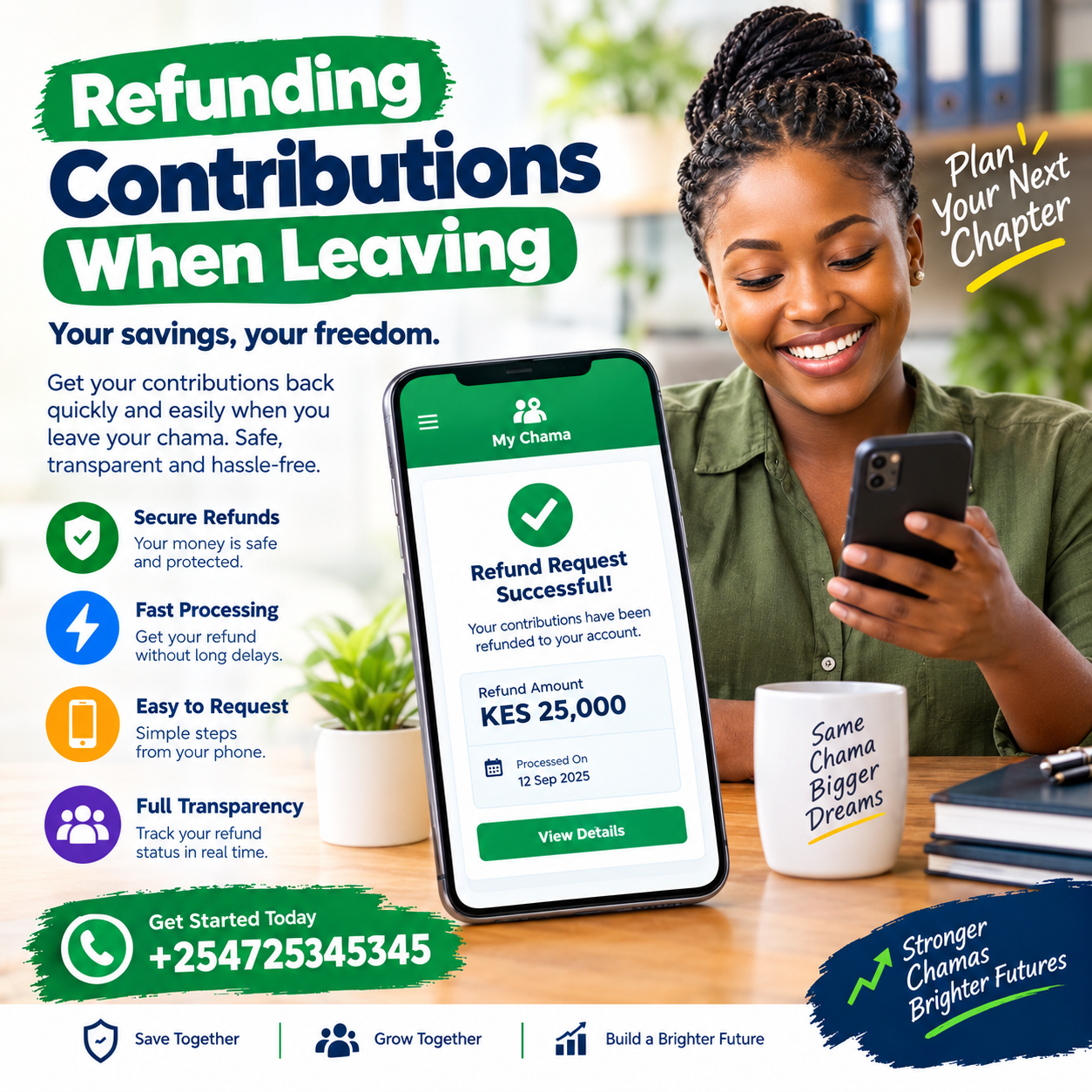 Refunding contributions when leaving