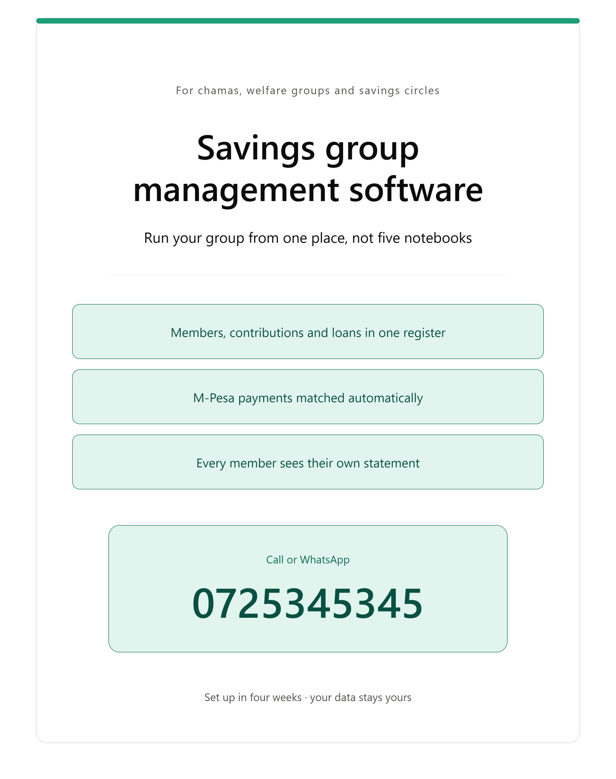 savings group management software